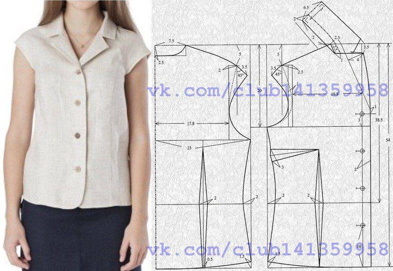 Выкройка блузки для начинающих портних. простейшие выкройки блузок