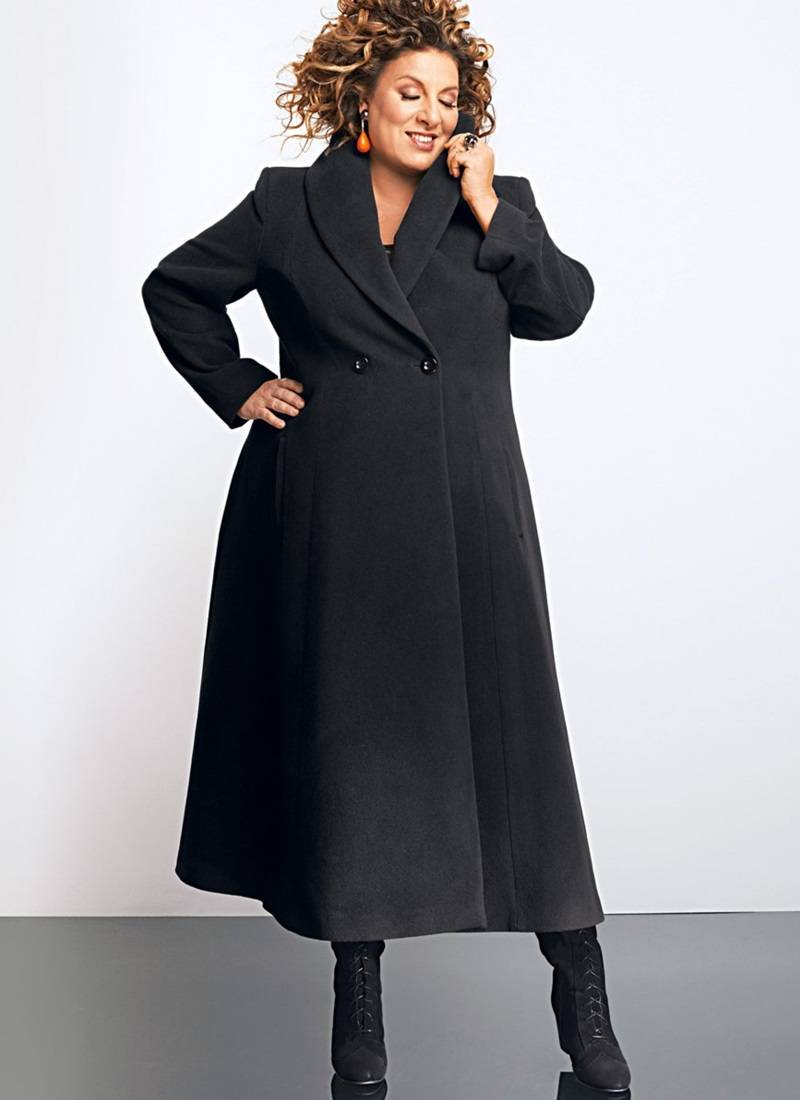 Модные модели пальто для полных женщин: фото, фасоны, материалы, с чем носить?