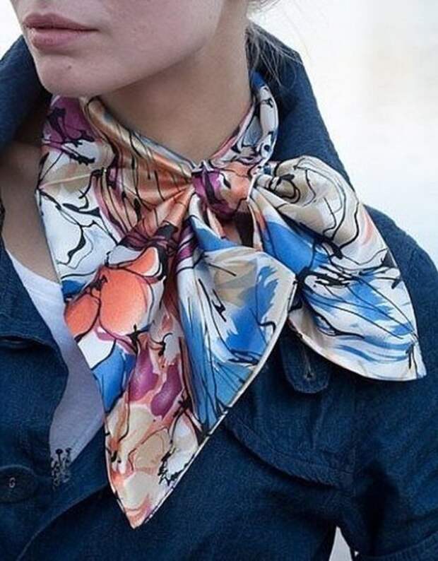 Как завязать красиво платок на шее- интересные техники, шикарные аксессуары