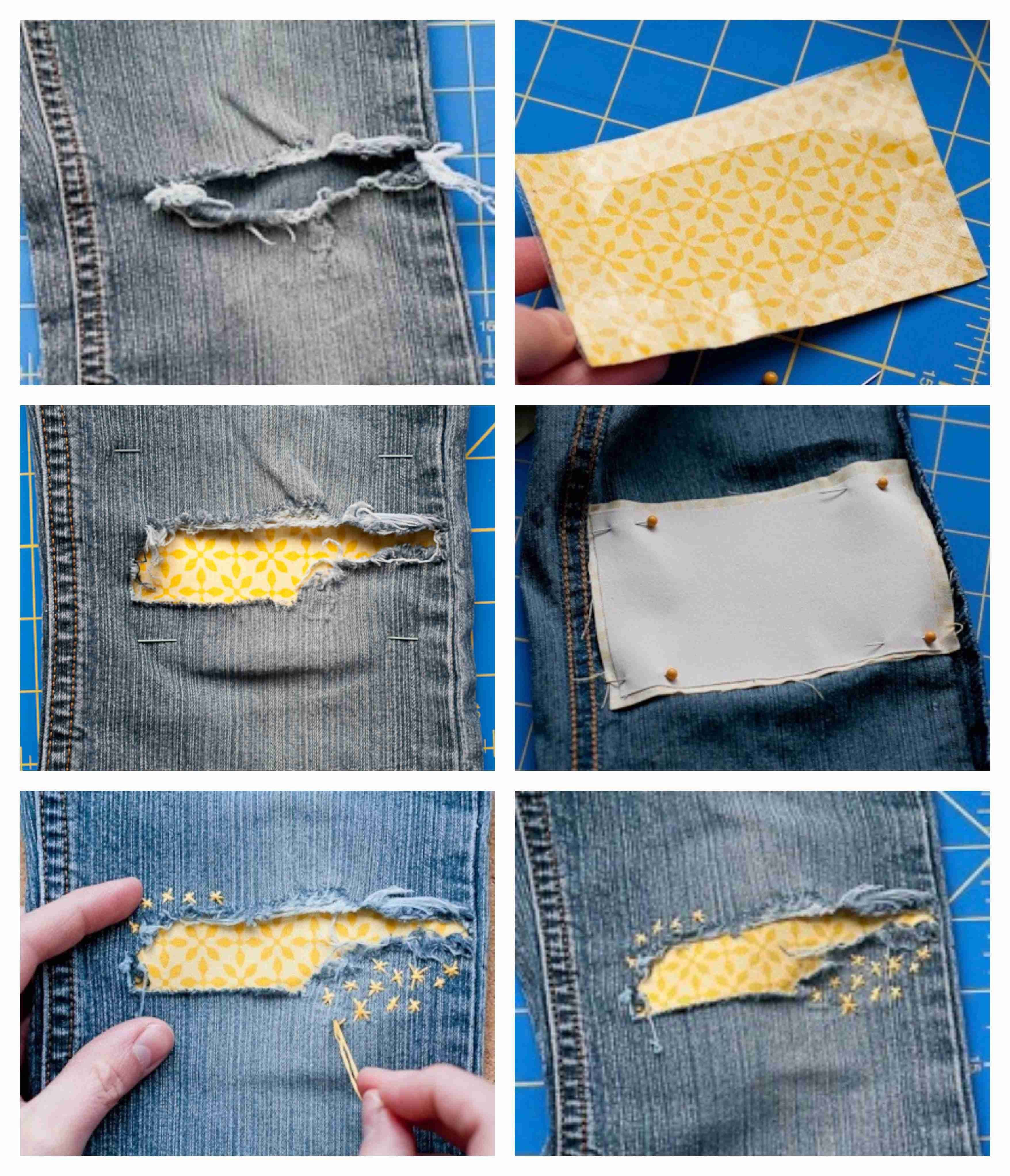 Как поставить заплатку на джинсы