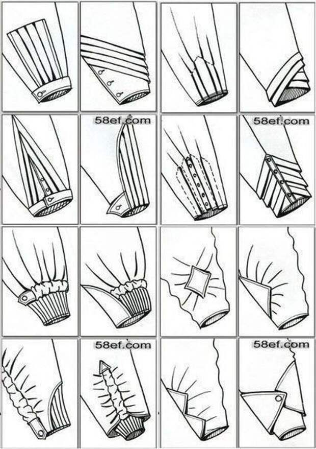 Самые популярные способы обработки низа рукавов - от а. корфиати