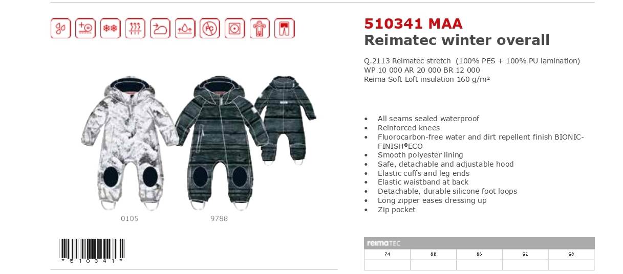 Размерная сетка детской одежды и обуви reima — таблицы размеров