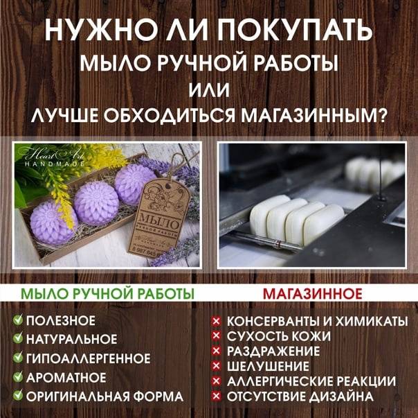 В чем отличие мыла ручной работы?