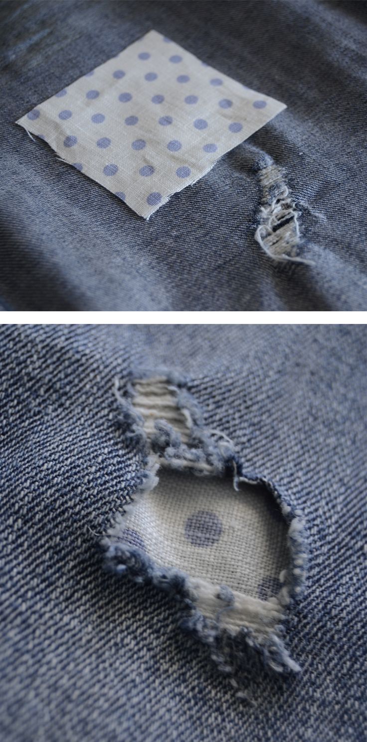 Как поставить заплатку на джинсы - зашиваем на коленке и между ног