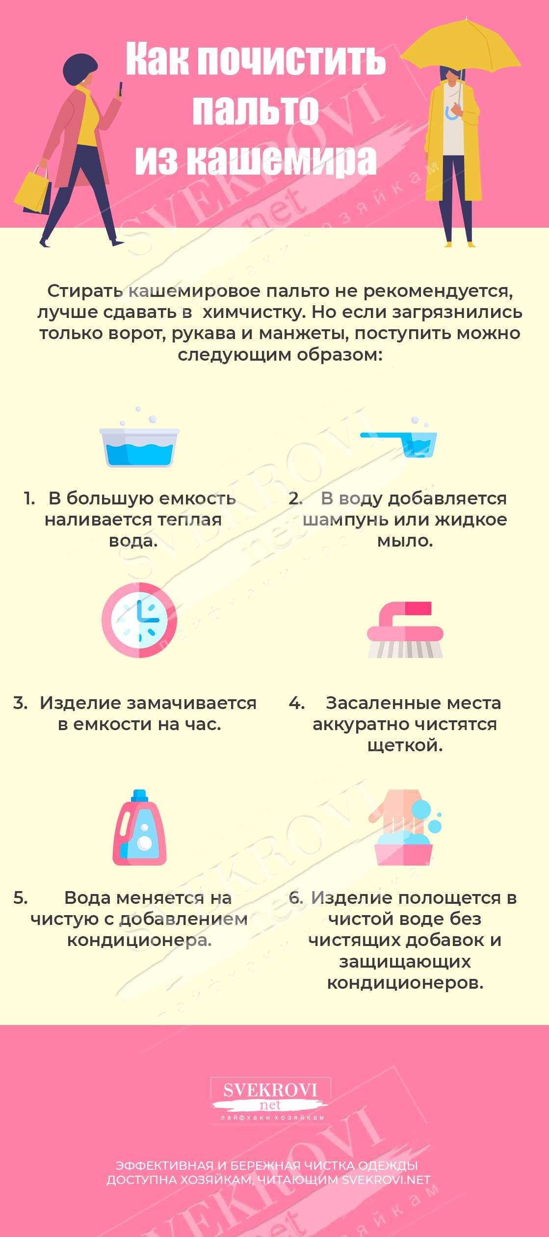 Как почистить пальто в домашних условиях от различных загрязнений