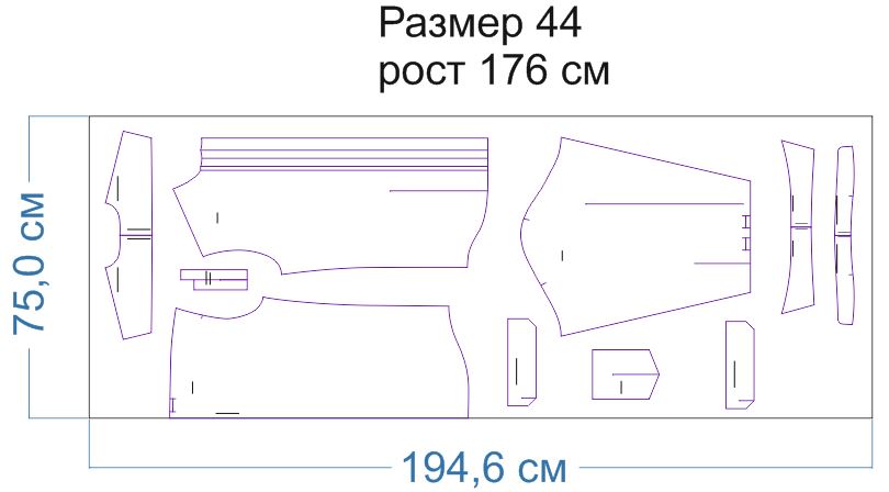 Выкройка мужской приталенной рубашки