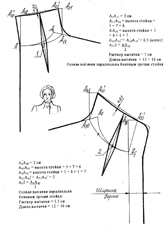 Цельнокройный воротник стойка. Построение цельнокроеного воротника стойки. Чертеж воротника стойки прилегающей. Цельнокройная стойка воротник выкройка. Цельнокроеная стойка воротник построение.