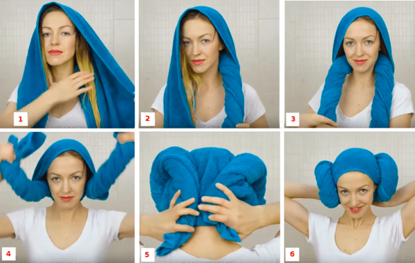 Как завязывать полотенце на голове. Полотенце на голове. Как завернуть волосы в полотенце. Как завязать полотенце на голове. Закручивание волос на полотенце.