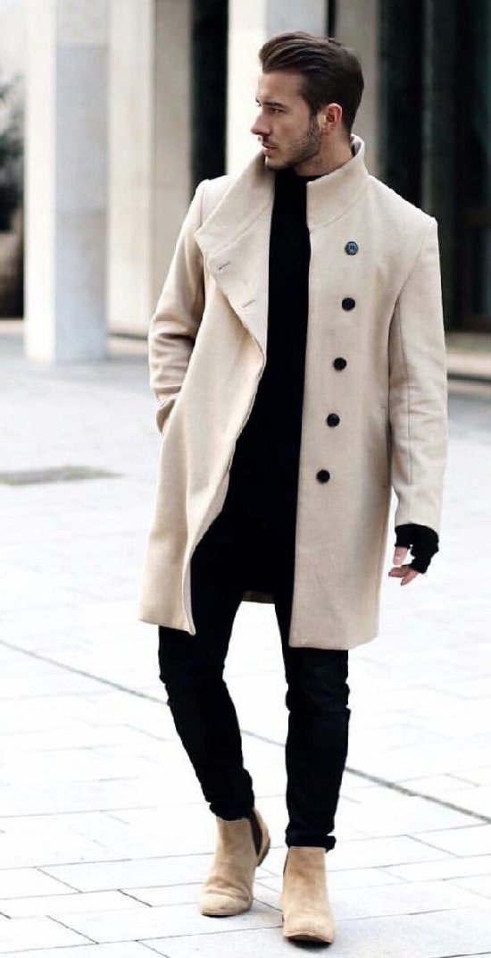 Головной убор к пальто для мужчин, мужские шапки, с чем носить черное пальто мужчине
