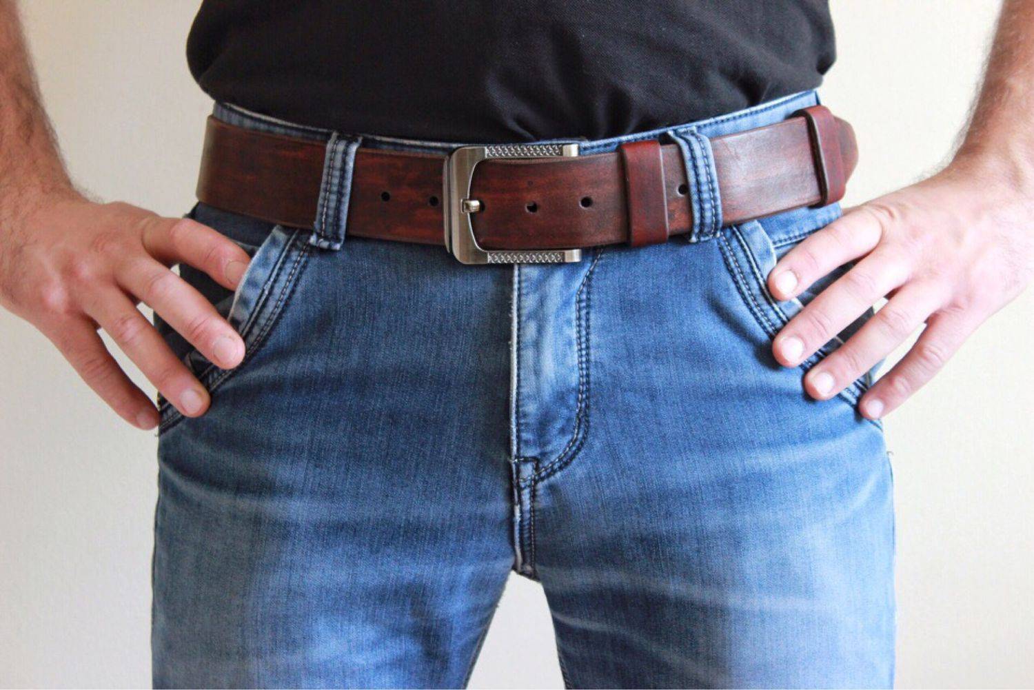 Как выбрать мужской ремень для джинсов и брюк (+12 фото)