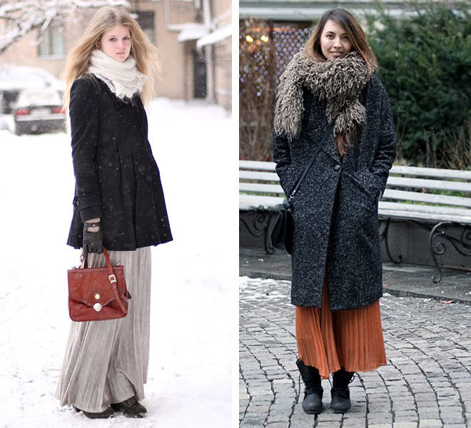 С чем носить длинную юбку зимой — советы стилиста. с чем носить длинную юбку зимой длинные юбки зима с чем носить