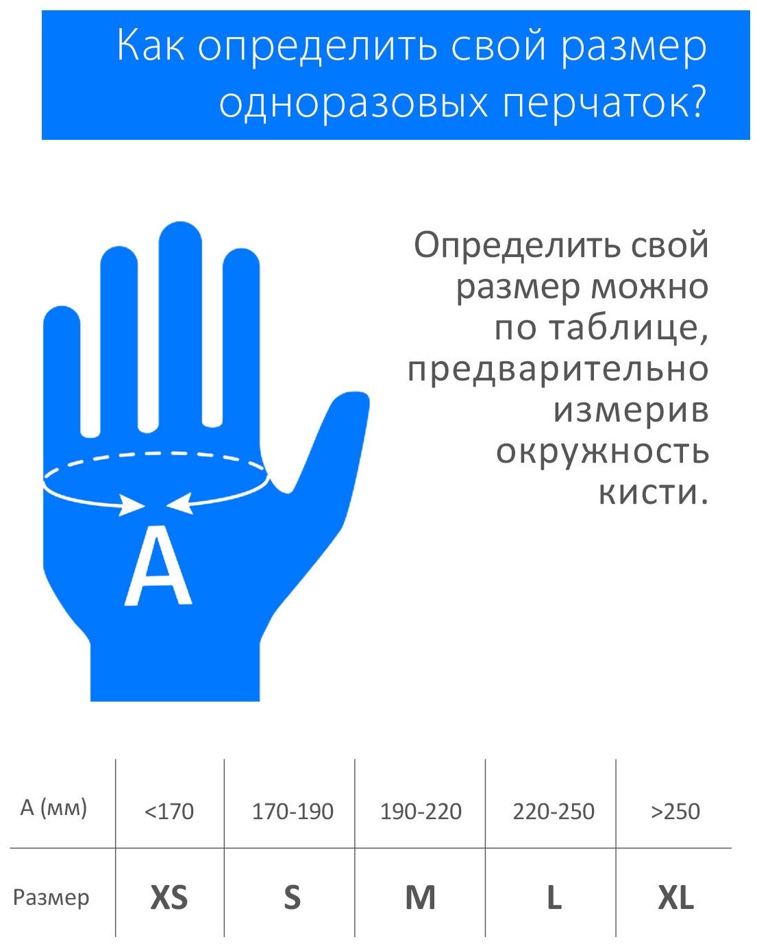 Как определить размер перчаток. таблица соответствия