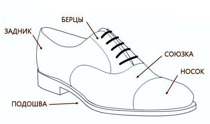Склад с ровными рядами берцев 8 букв. Детали обуви. Строение обуви. Конструкция ботинок. Части туфли.