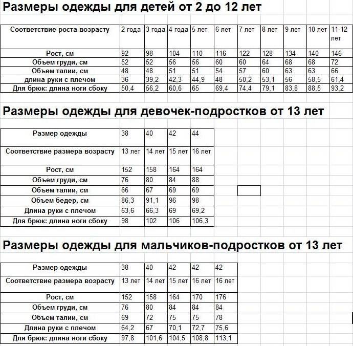 Детский размер 32