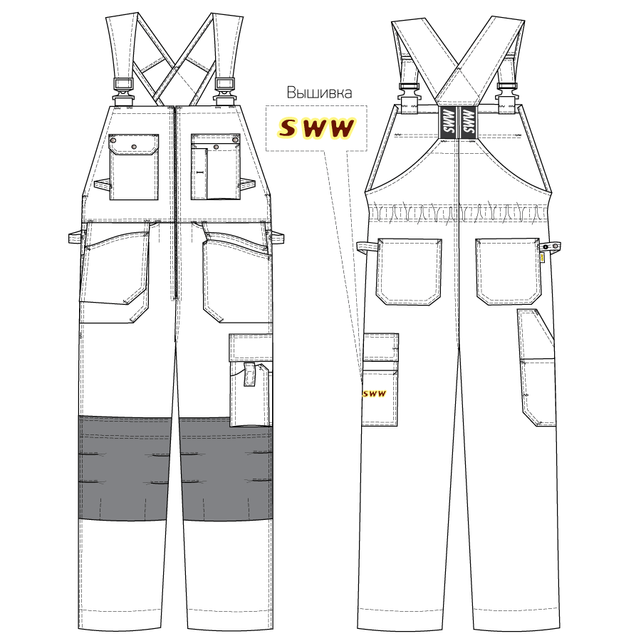 Полукомбинезон с накладными карманами. Полукомбинезон 51-2-p154-56. Полукомбинезон Cerva выкройка. Полукомбинезон мужской Форт 2.190.