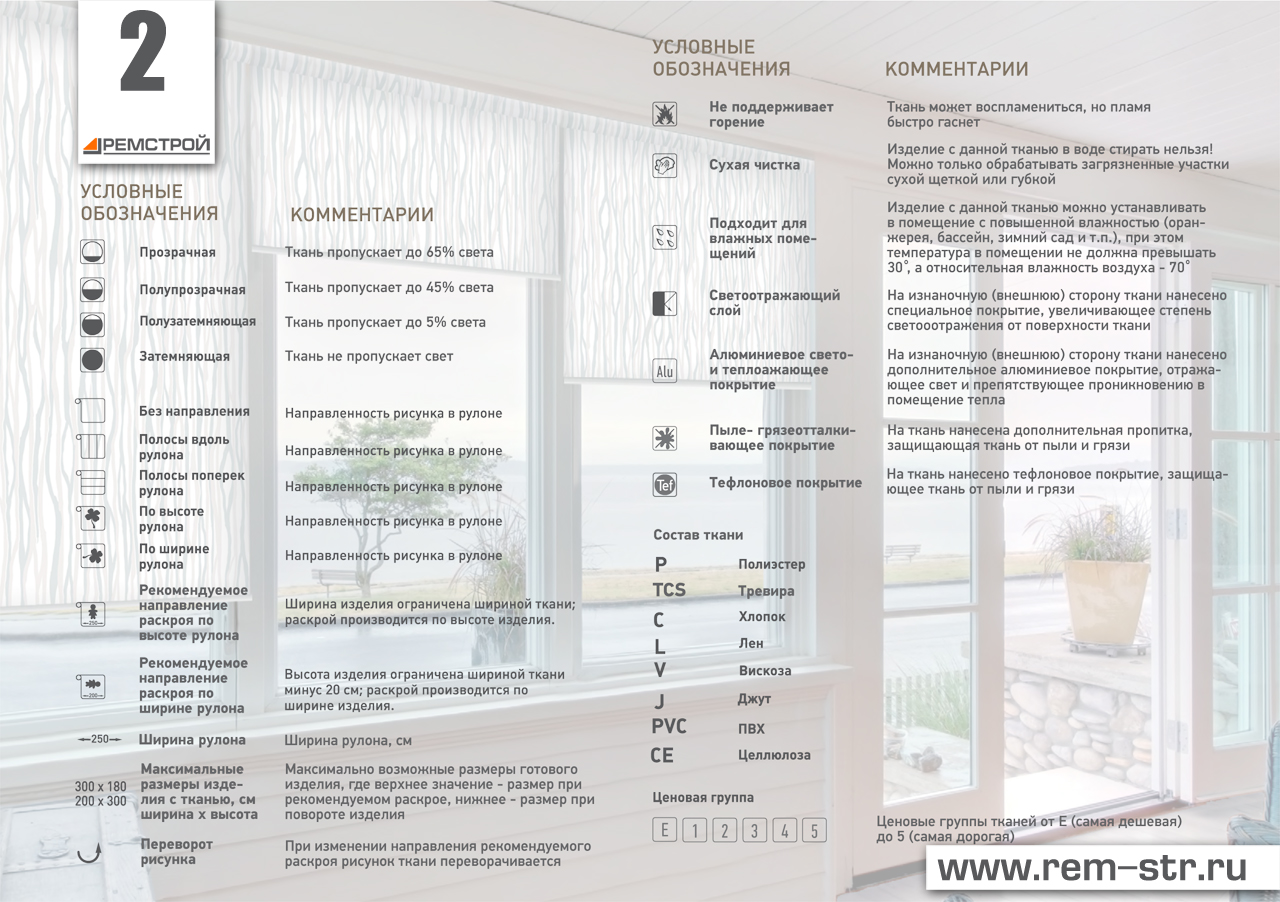 Сокращения тканей. Обозначения на рулонных шторах. Маркировка рулонных штор. Значок рулонные шторы. Маркировка тканей для рулонных штор.
