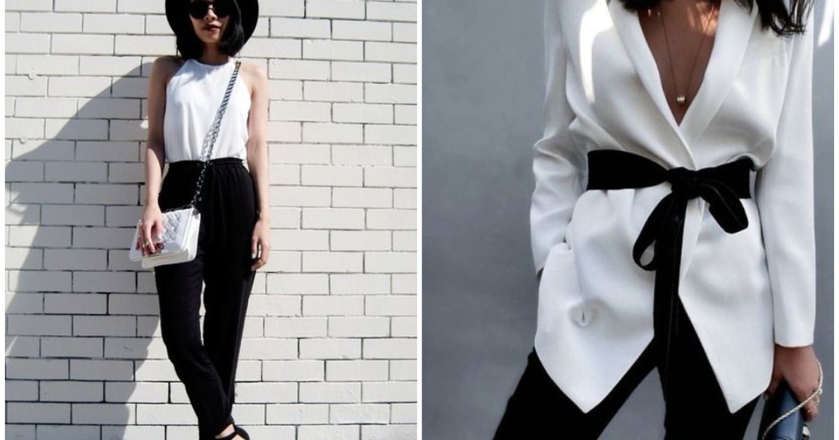 Белое с черным – не скучно: 9 стильных сочетаний в одежде | краше всех