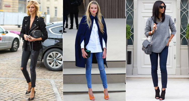 С какой обувью носить джинсы: модные тенденции стильных образов на фото