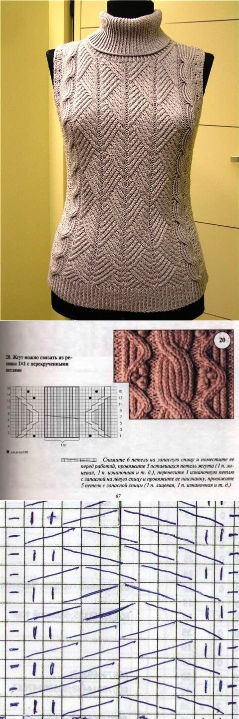 Схемы вязания женских жилетов спицами: модные модели — женские советы