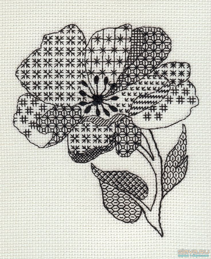 Техника вышивки — блэкворк (blackwork)