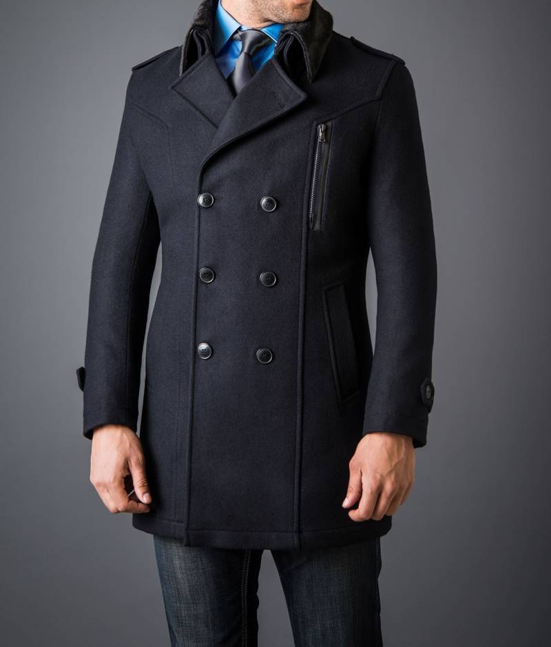 С чем носить мужское пальто