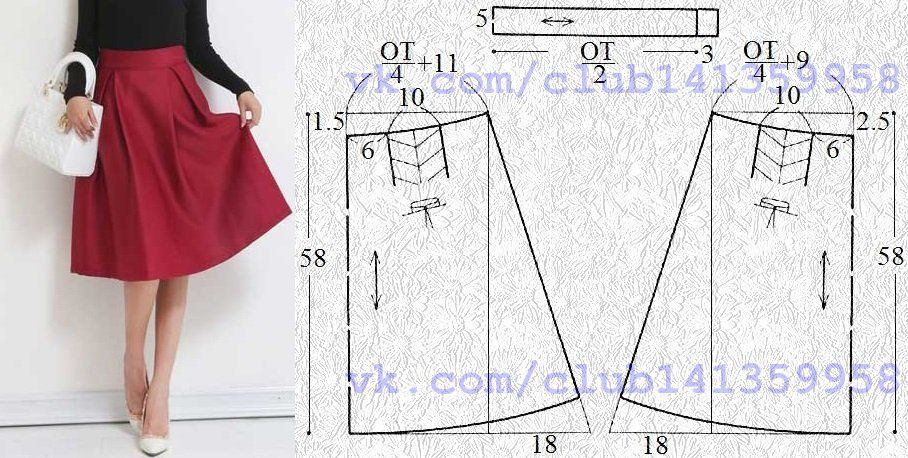 Шитье юбок с выкройками для начинающих выкройки и схемы