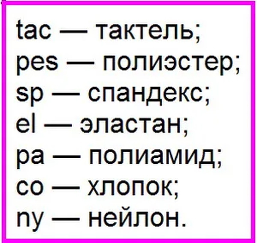 Что такое pes в составе ткани?