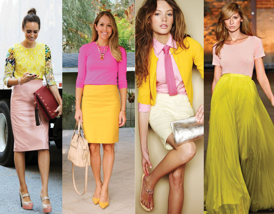 Сочетание цветов в одежде с желтым цветом. Сочетание розового и желтого в одежде. Сочетание с желтым. Сочетание с желтым цветом. Сочетание с желтым цветом в одежде.