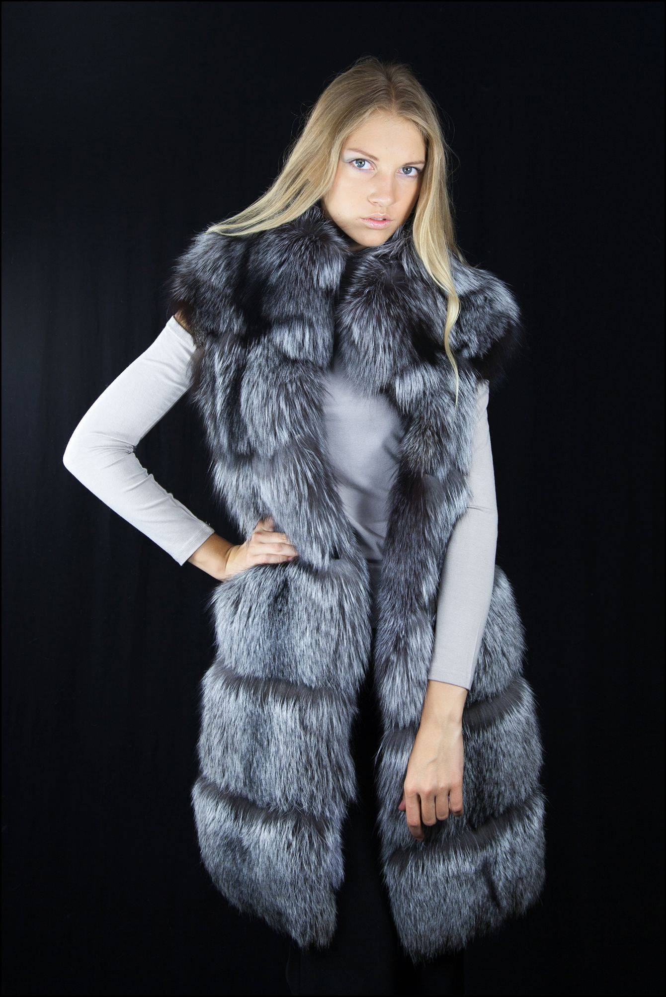 Silver Fox fur Vest