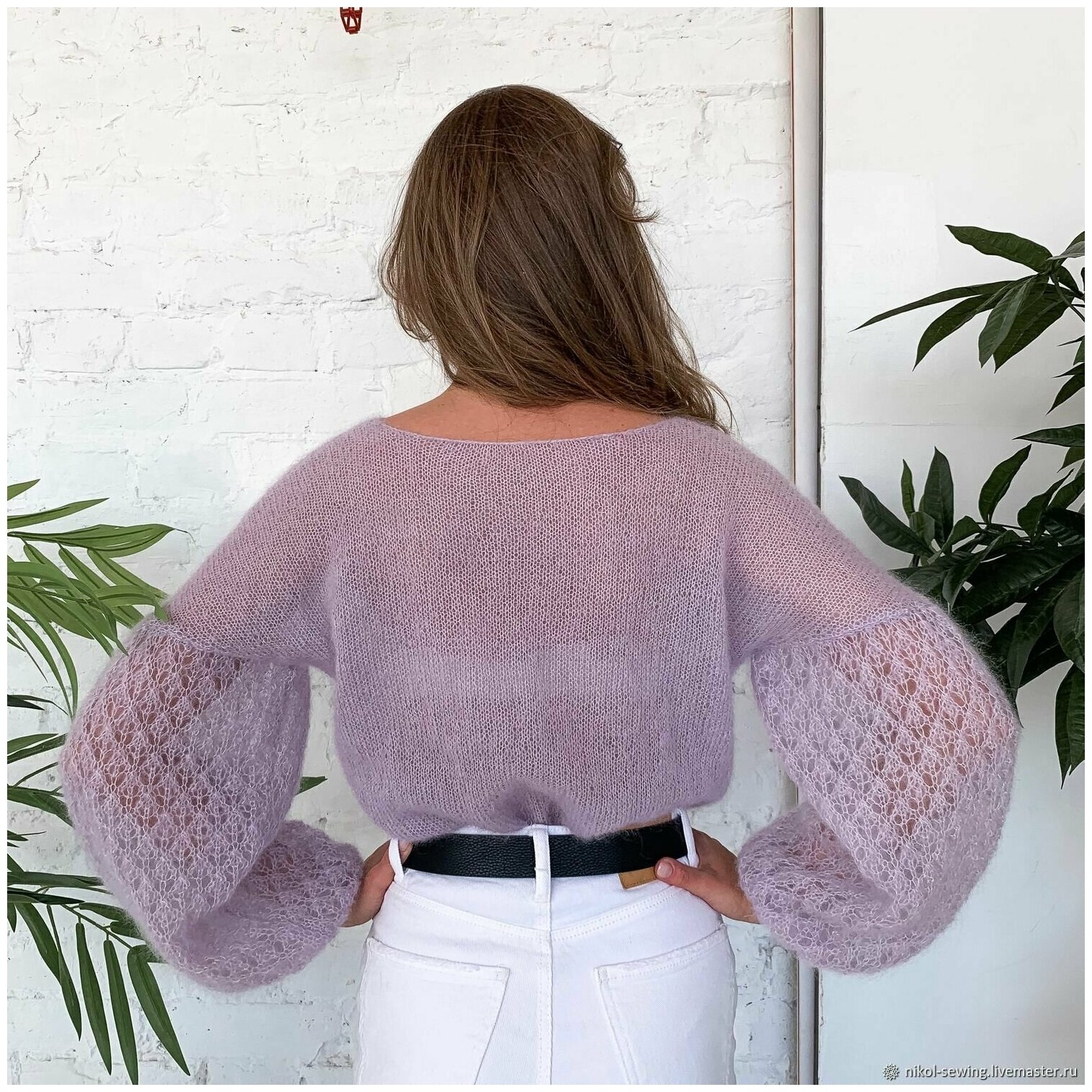 Мохеровый свитер реглан спицами для женщин — блог милы