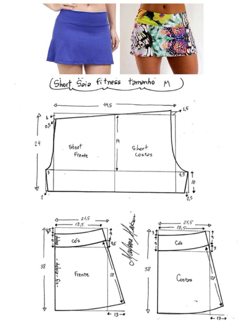 Выкройки шорт: классические, короткие, юбка-шорты