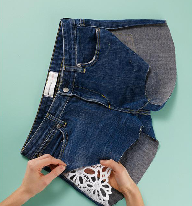 Выкройка джинсовых шорт и описание пошива | дама