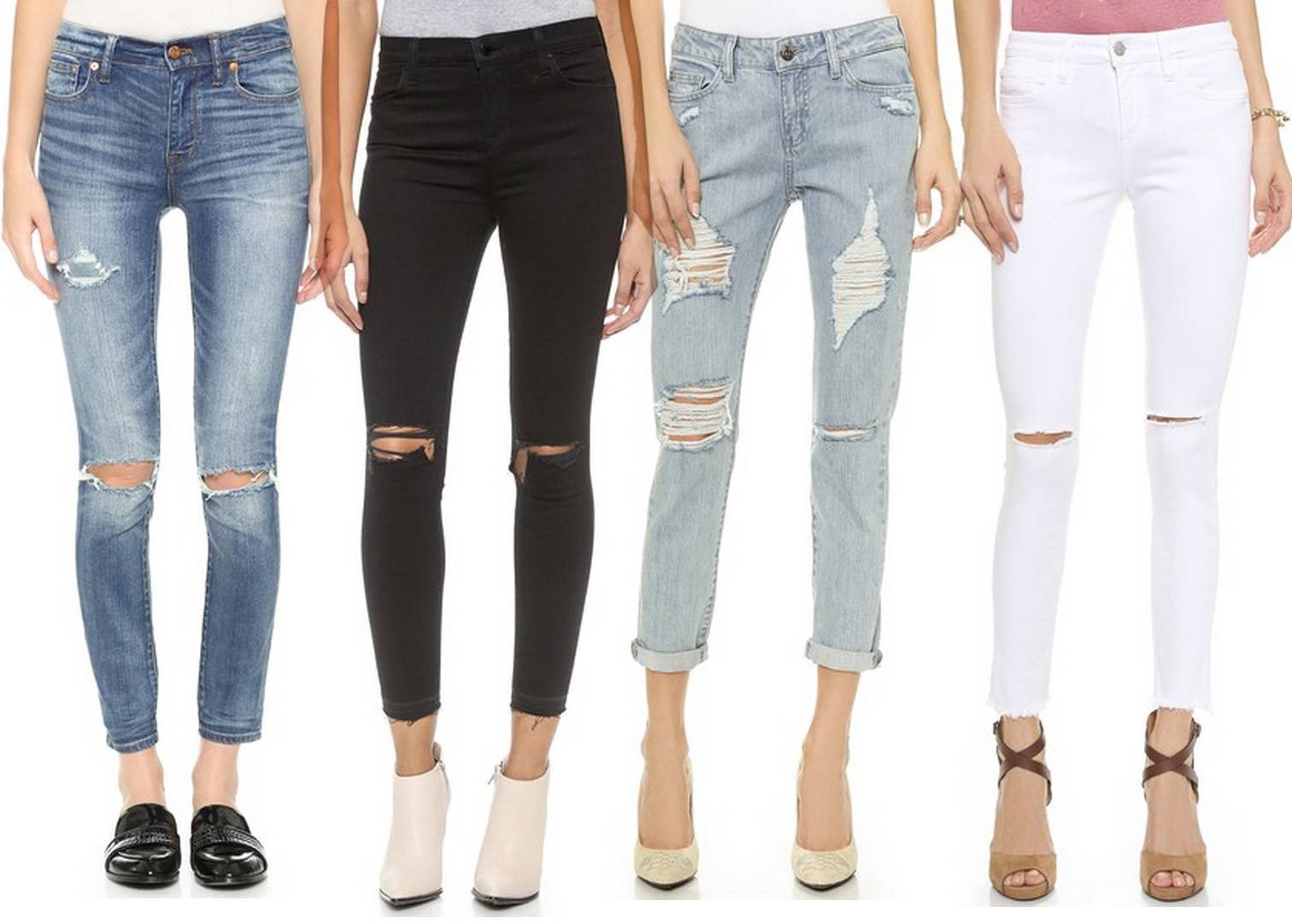 Женские рваные джинсы | как сделать рваные джинсы в домашних условиях | с чем носить рваные джинсы