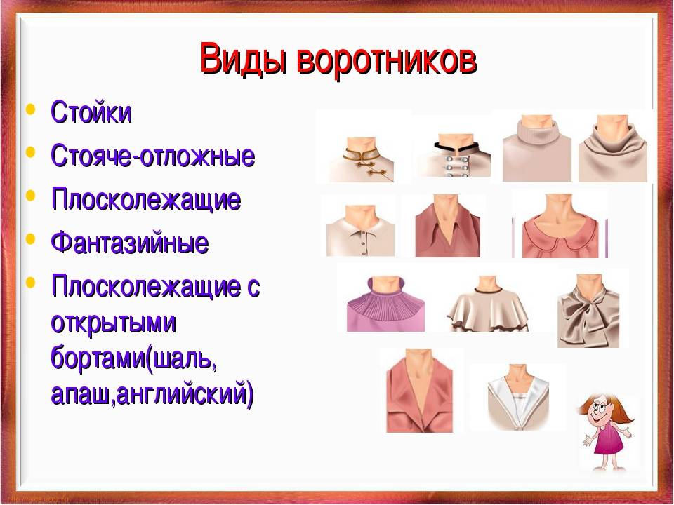 Виды воротников мужских и женских. какие бывают виды воротников? основные виды воротников
