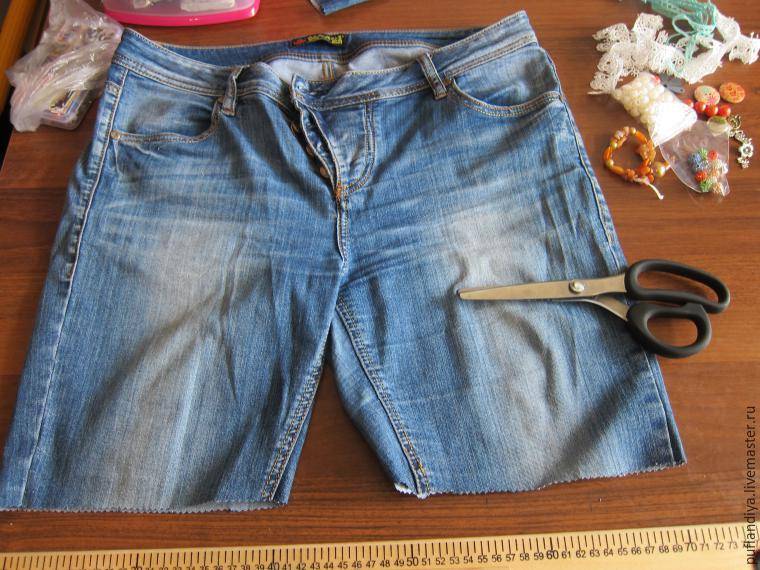 Как сделать шорты из джинс
