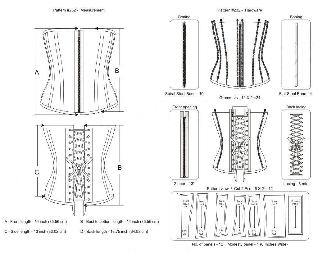 Корсет схема пошива