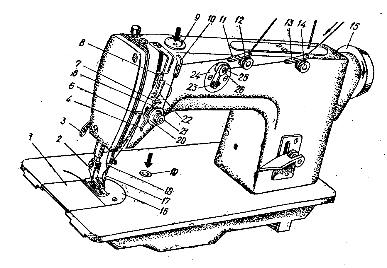 Машинка швейная чайка схема