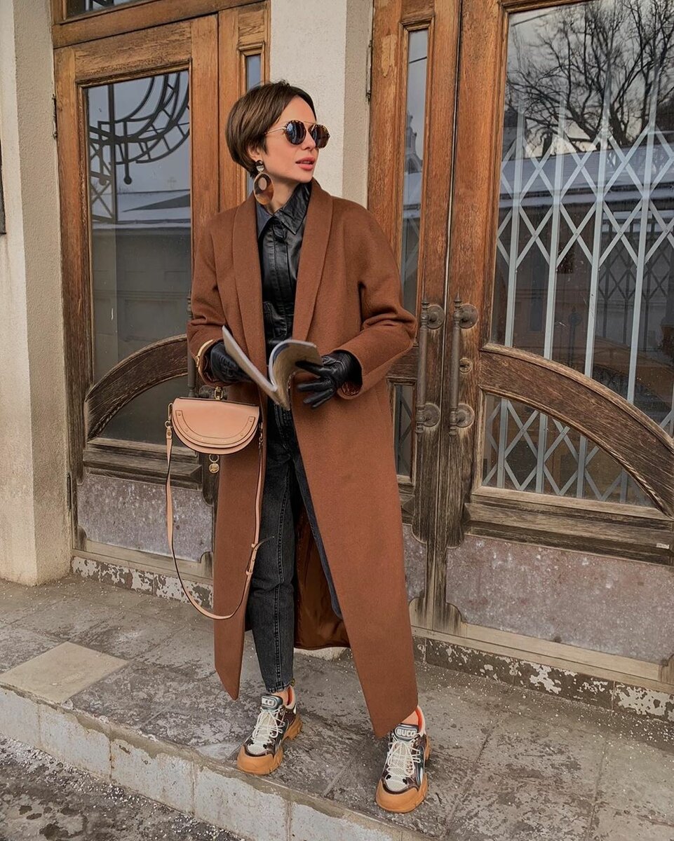 обувь под коричневое пальто женское фото