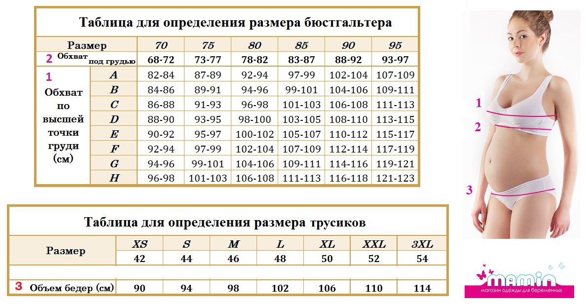 Размер груди схема