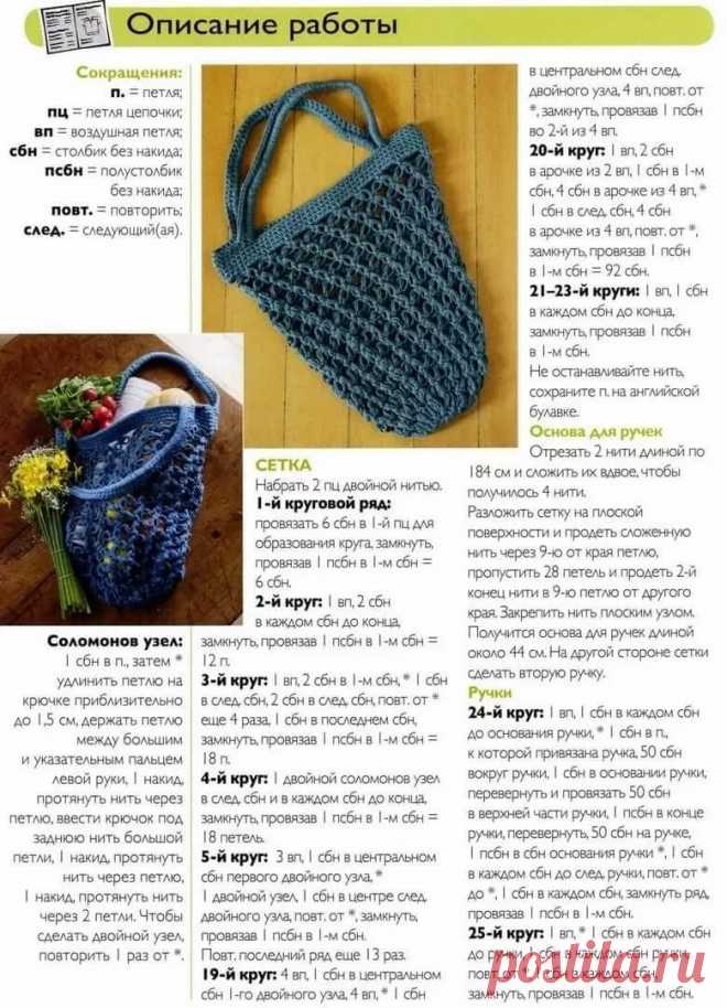 Женские сумки крючком — мастер-классы с описанием и схемами для начинающих