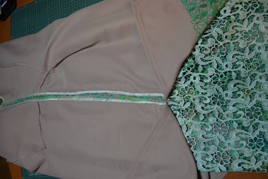 Обработка юбки подкладкой