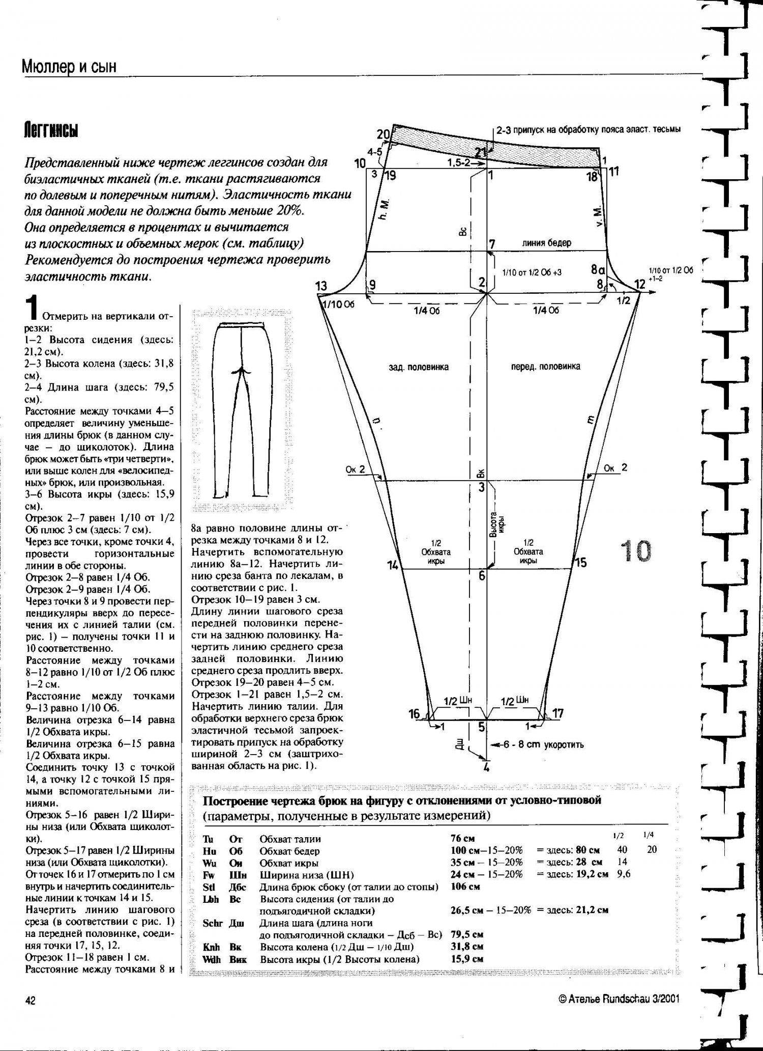 Вязаные штаны схема