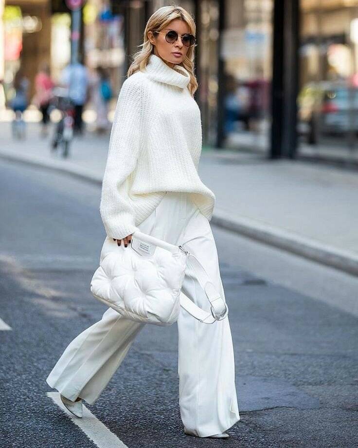 Женские белые брюки: с чем носить. фото 2022 2023