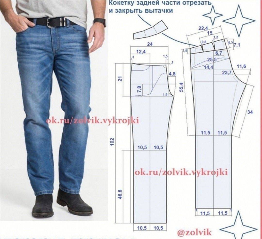 Базовая выкройка женских джинсов от анастасии корфиати