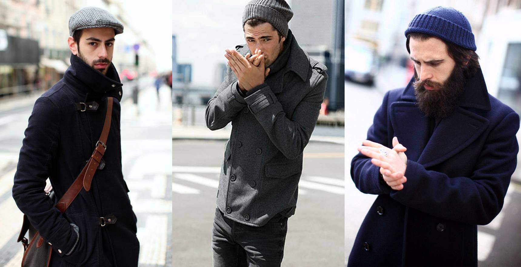 С чем носить мужское пальто (51 фото): пальто-бушлат, головной убор, серое, какую шапку носить, черное