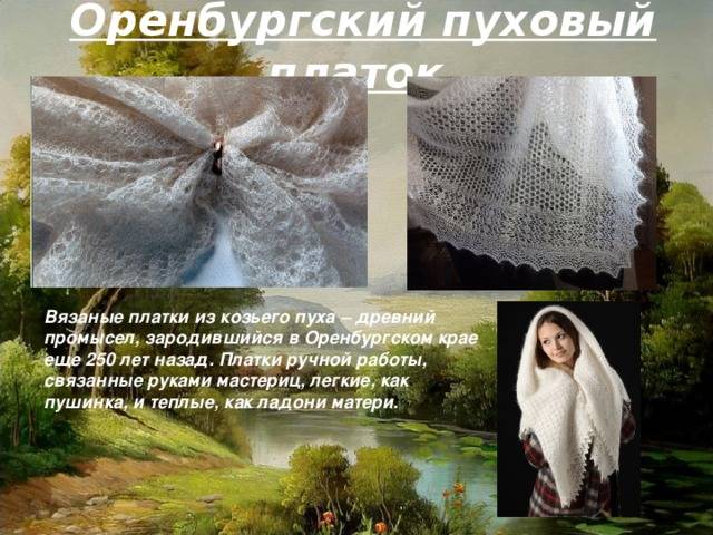 Оренбургский пуховый платок
