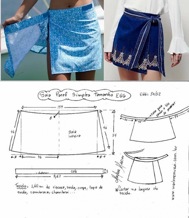 Выкройка и пошив юбки с запахом: как сшить длинную и короткую юбку с запахом своими руками art-textil.ru