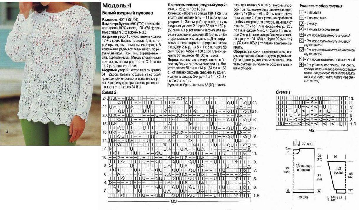 Вяжем с ланой ви джемпера схемы