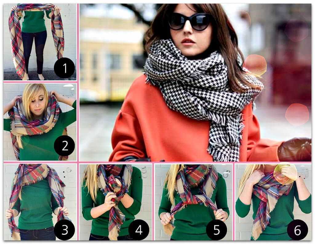Как стильно завязать шарф на пальто?