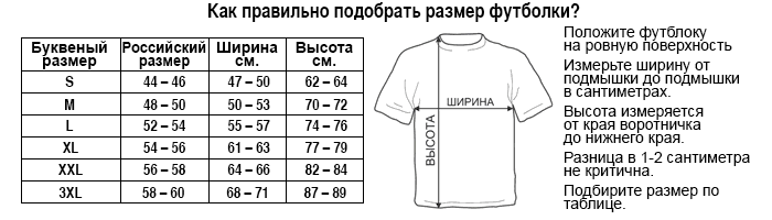 Как выбрать футболку по размеру